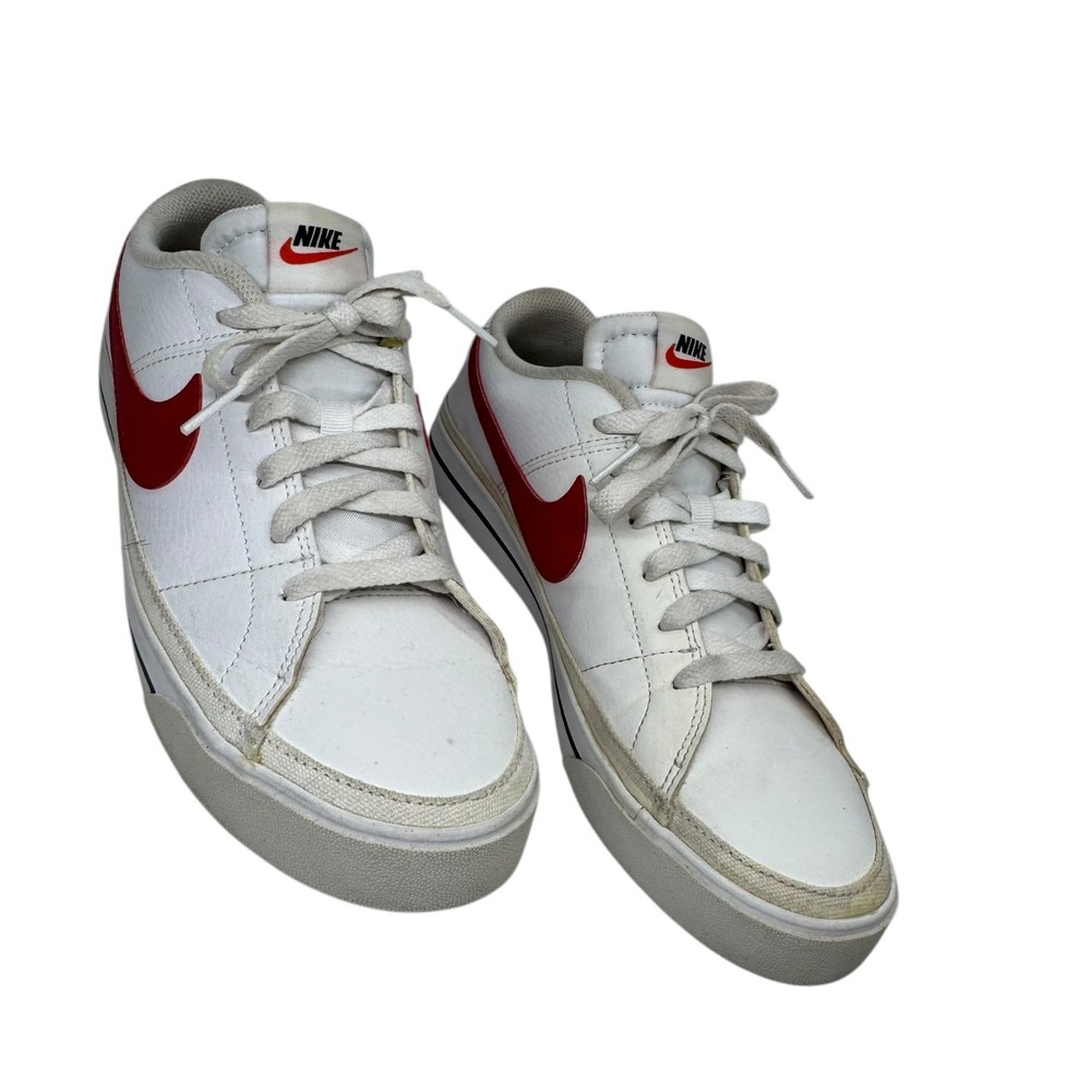 Nike Blazer Low‎ WMNS White Red Swoosh Casual Sneakers DH3162 102 Size 8